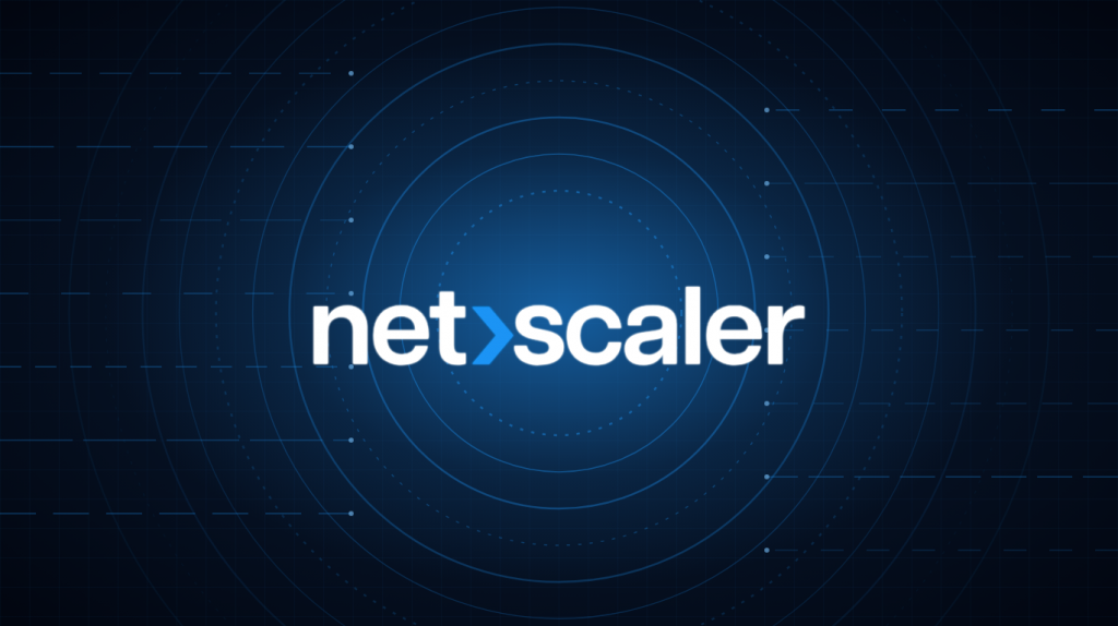Logo de NetScaler sobre fondo tecnológico